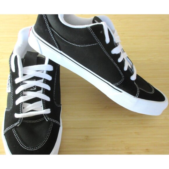 Vans Men's Chukka Push Black White Canvas Suede Skate  shoes Sizes NIB - Picture 4 of 5